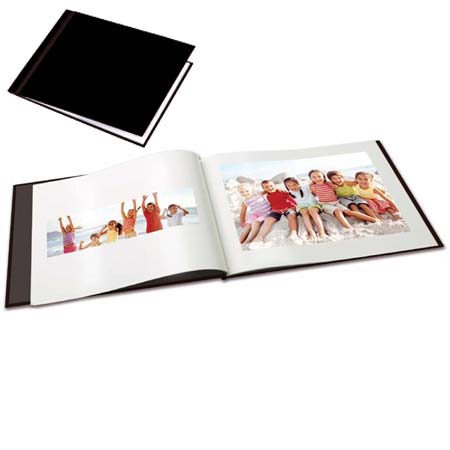 Unibind PhotoBook 8.5" x 11" Black Linen Covers in Landscape Format, 5mm Thick, Holds up to 40 Pages (pack of 2)