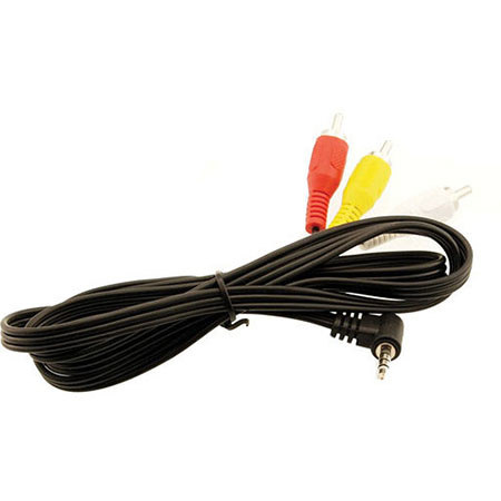 Fat Shark 3.9' Right-Angle 3.5mm 4-Pin to 3 RCA Male AV Cable