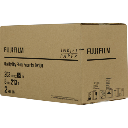 Fujifilm Quality Dry Photo Paper for Frontier-S DX100 Printer, 2-Pack Glossy 8"