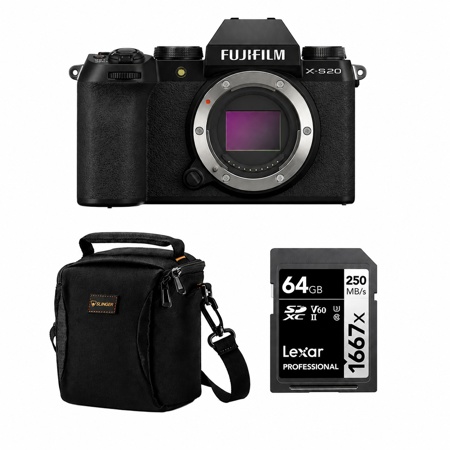 Fujifilm X-S20 Mirrorless Camera, Black, Bundle with Included Value