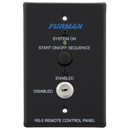 Furman Sound RS-2 Remote System Control Panel for Power Sequencers with Key Switch Panel