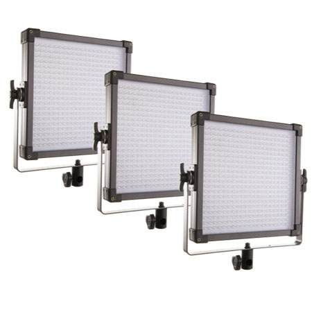 F&V Lighting K4000S Bi-Color LED Panel, 3 Light Kit Bundle