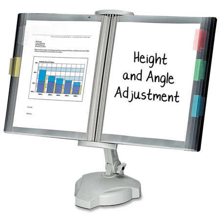 Fellowes Desktop Reference Rack, Platinum
