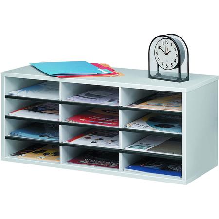 Fellowes Compartment Sorter - 12, Dove Gray
