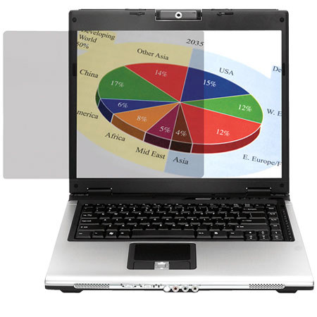 Fellowes Laptop/Flat Panel Privacy Filter - 15.4"/39.11cm Wide, Black