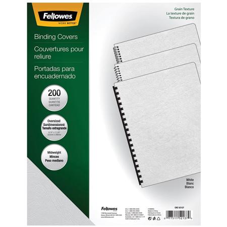 Fellowes Presentation Covers, Oversize Letter, 200 Pack, White
