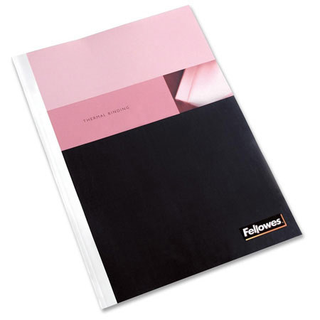 Fellowes 1/8" Gloss White Thermal Binding Covers, 10 Pack