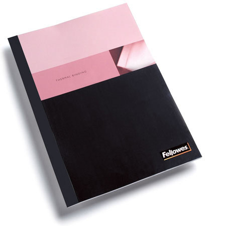 Fellowes 1/8" Black Linen Thermal Binding Covers, 10 Pack