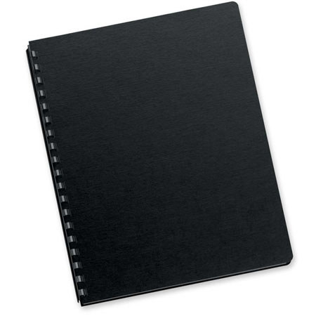 Fellowes Futura Black Letter Size Binding Covers, 25 Pack