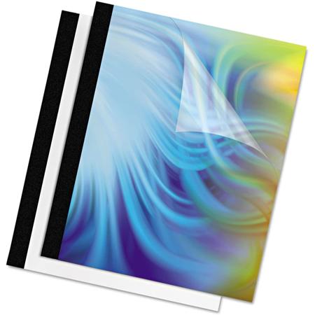 Fellowes 1/16" Black Linen Thermal Binding Covers, 10 Pack