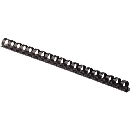 Fellowes Plastic 3/8" Comb Binding, 25 Pack, Black