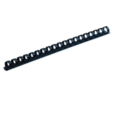 Fellowes Plastic 3/8" Comb Binding, Round Back, 55 Sheets, 100 Pack, Navy