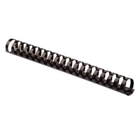 Fellowes Plastic Combs Oval Back, 2", 500 Sheets, 10 Pack, Black