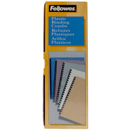 Fellowes Plastic 1/4" Comb Binding, 100 Pack, White