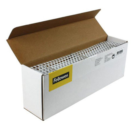 Fellowes Wire Binding Combs, 3/8", 80 Sheets, White
