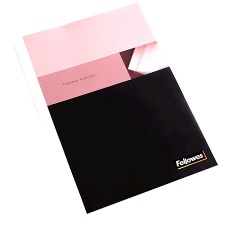 Fellowes 3/8" Gloss White Thermal Binding Covers, 10 Pack