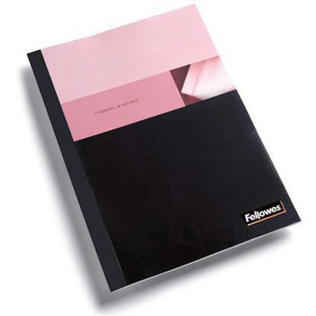 Fellowes 3/4" Black Linen Thermal Binding Covers, 10 Pack