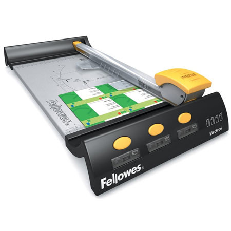 Fellowes Proton Electron 120 Rotary Trimmer, Black/Silver