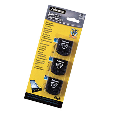 Fellowes SafeCut Rotary Trimmer Blade Kit, 3 Pack Assorted, Black