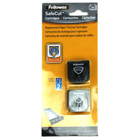 Fellowes SafeCut Rotary Trimmer Blades, 2 Pack Straight, Black