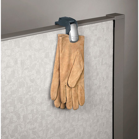 Fellowes Partition Additions Coat Hook & Clip, Slate Grey