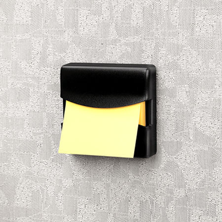 Fellowes Partition Additions Note Dispenser, Dark Graphite