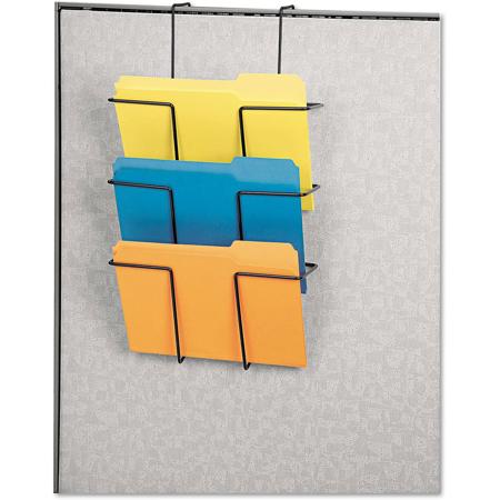 Fellowes Wire Partition Additions Triple File Pocket, Black