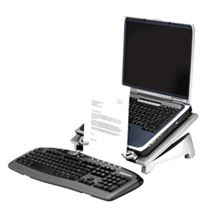 Fellowes Office Suites Laptop Riser Plus, Black/Silver