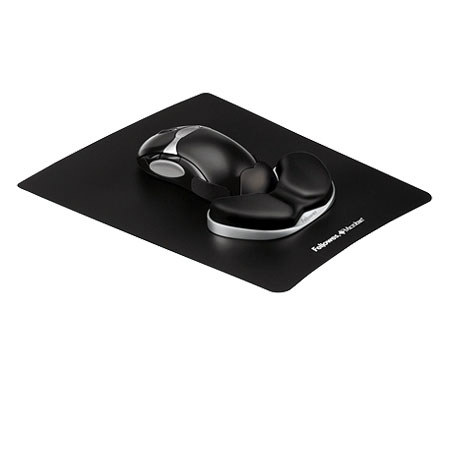 Fellowes Gliding Palm Support With Microban Protection, Black