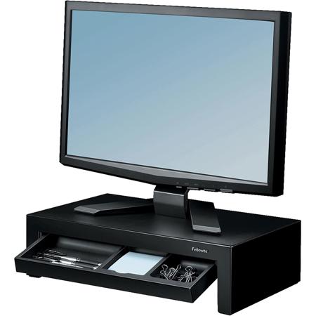 Fellowes Designer Suites Monitor Riser, Black/Pearl