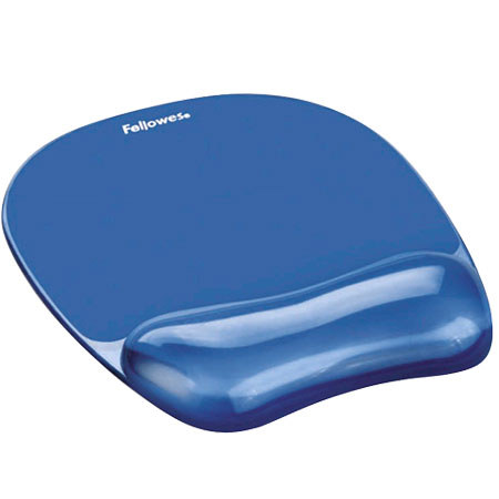 Fellowes Gel Mouse Pad/Wrist Rest, Crystal Blue