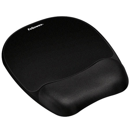Fellowes Memory Foam Mouse Pad/Wrist Rest, Black