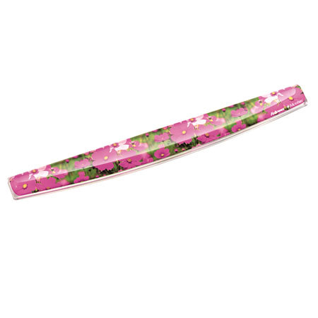 Fellowes Photo Gel Keyboard Wrist Rest, Pink Flowers