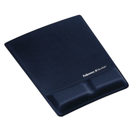 Fellowes Mouse Pad/Wrist Support with Microban Protection, Blue