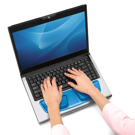 Fellowes Laptop Palm Support, Polyurethane Gel, Blue