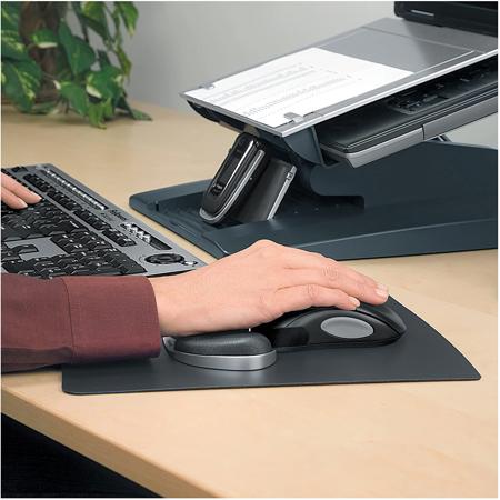 Fellowes Microban Cordless 5-Button Optical Mouse - Black/Silver SKU#1093104