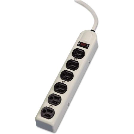 Fellowes 6 Outlet Metal Power Strip, Platinum
