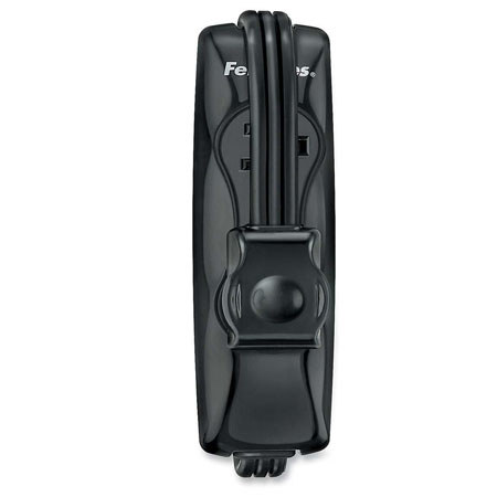 Fellowes Travel Surge Protector - 4 Outlets, Black