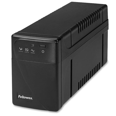 Fellowes 500 VA UPS Surge Protector with AVS, 6 Feet Cord, Black