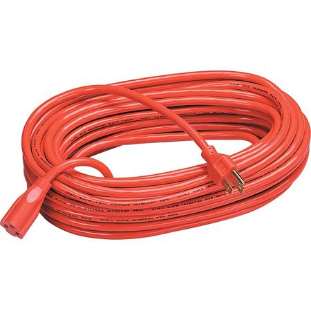 Fellowes 100 Feet Indoor/Outdoor Heavy-Duty Extension Cord, 3-Prong, Orange
