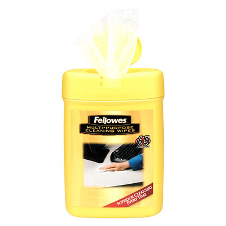 Fellowes Multipurpose Surface Cleaning Wipes, 65 Pack, White