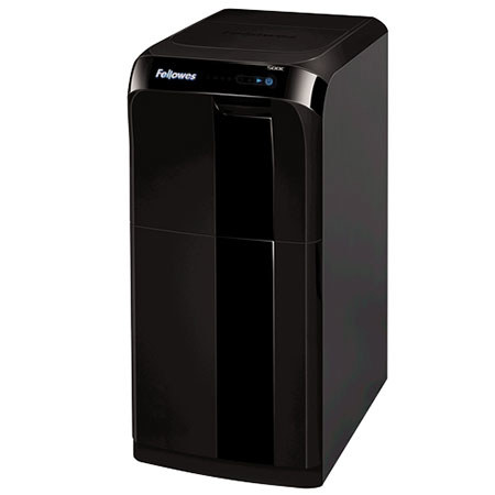 Fellowes AutoMax 500C Auto Feed Cross-Cut Shredder, 500 Sheet Capacity, 8PPM Speed, Continuous Run Time, 20 Gallons Bin Capacity, 120V