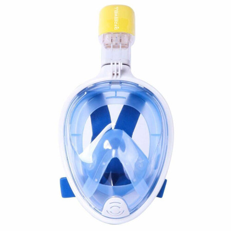 Freewell Full Face Easy Snorkeling Mask with GoPro Mount, Small/Medium, Blue
