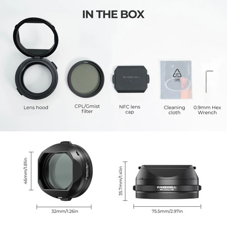 Freewell Real Lens Hood w/52mm CPL/GMIST 1/4 Filter for NIKKOR Z