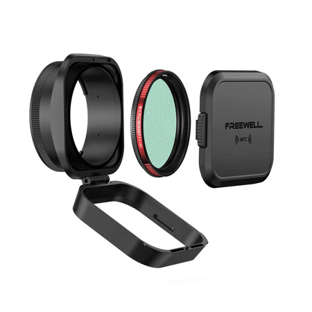 Freewell Real Lens Hood w/49mm CPL/Black Mist 1/4 Filter for Ricoh GR IIIx,Black