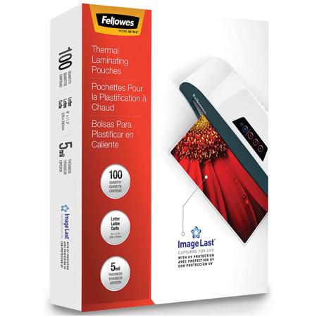 Fellowes Laminating Pouch, 8-1/2x11in, 5 Mil, 100-Pack
