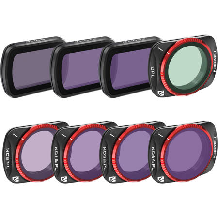 All-Day ND & ND/PL Lens Filter Kit for DJI Osmo Pocket 3 Gimbal Camera, 8-Pack