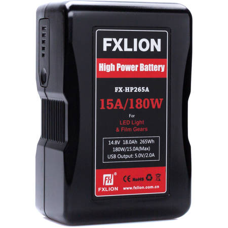 FX Lion FX-HP265A 15A/180W High Power Gold-Mount Lithium-Ion Battery