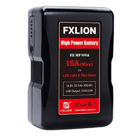 FX Lion FX-HP300A 15A/300W High Power Gold-Mount Li-Ion Battery, 14.8V, 300Wh