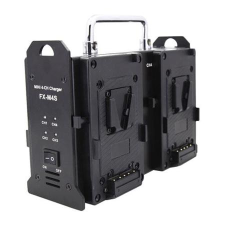 FX Lion FX-M4S Mini 4-Channel V-Mount Battery Charger